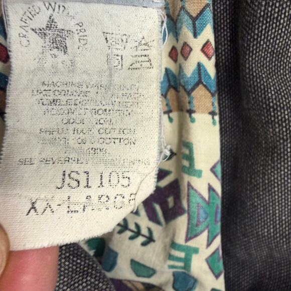 Vintage Carhartt Sante Fe Jacket Mens 2XL Black Faded Aztec Western Lined JS1105 - Picture 9 of 13